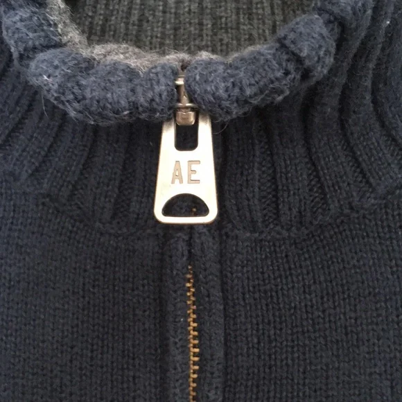 Medium AMERICAN EAGLE Striped Turtleneck Sweater, Preppy, Collegiate, Fall - Picture 5 of 11